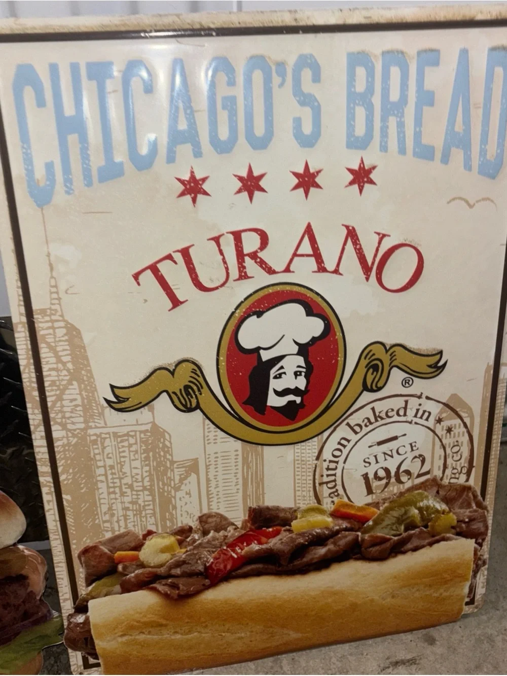 Turano Vintage-Style Kitchen Signs - Red, Cream